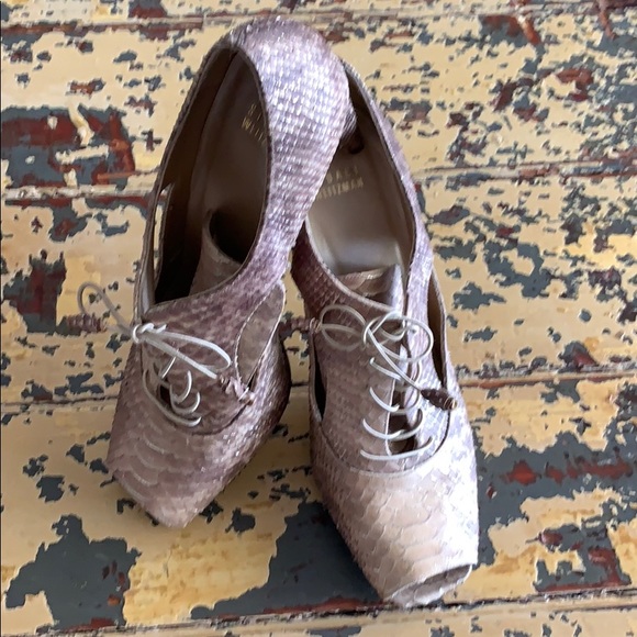 💥 STUART WEITZMAN SEXY snakeskin size 10 ½ - Picture 7 of 8